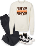Brown and Orange Sunday Funday Crewneck Sweatshirt