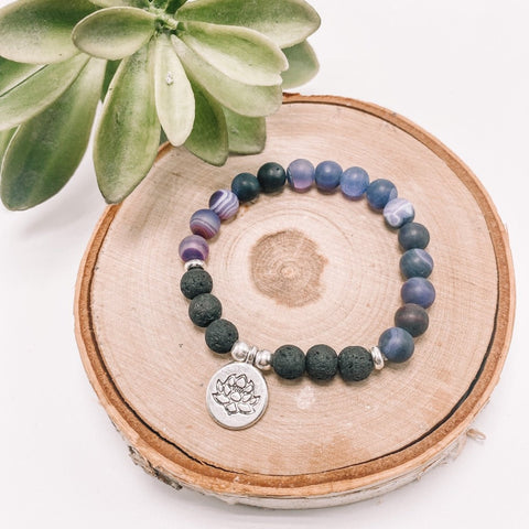 Amethyst Lava Diffuser Bracelet