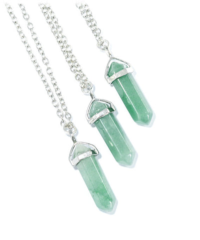 Amazonite Crystal Pendant Necklace